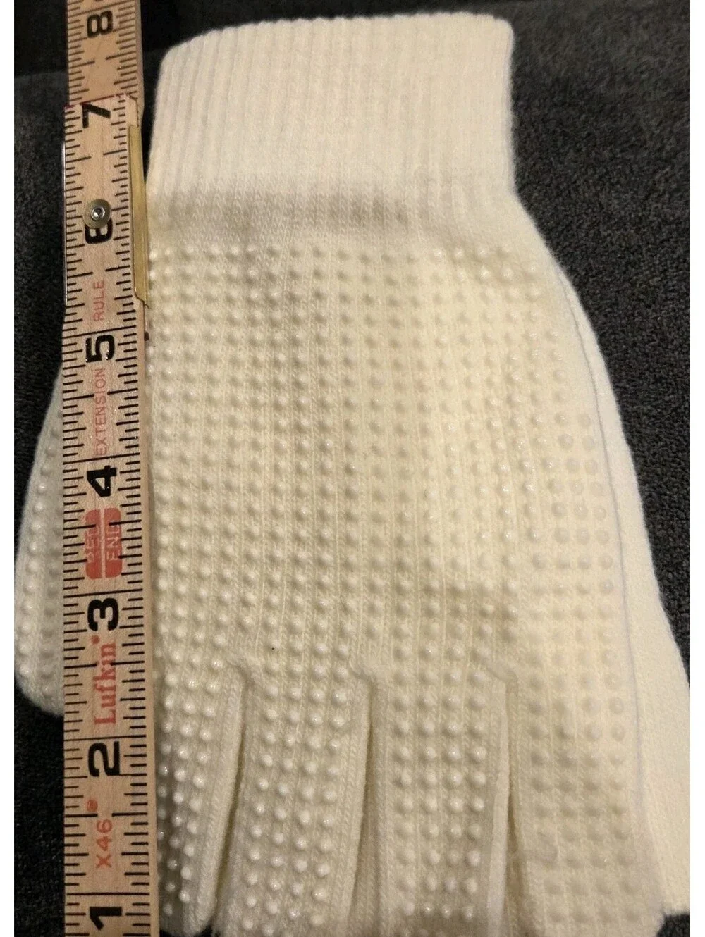 West Loop Ladies Knit Magic Gloves With Grippers One Size Fits Most Cream